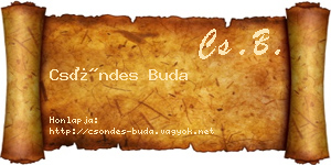 Csöndes Buda névjegykártya